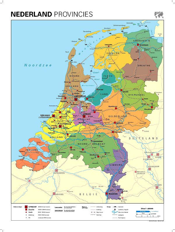 Kaart Nederland Provincies En Steden Topo Kaart Nederland Provincies